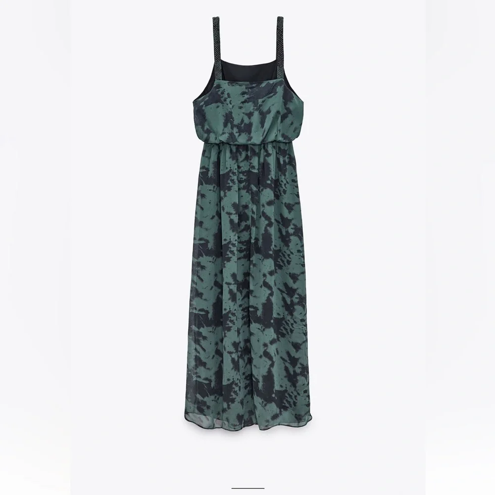 ZARA PRINTED MIDI DRESS - Picture 9 of 10